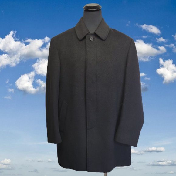 Wool Blend Overcoat Car Coat Mens 